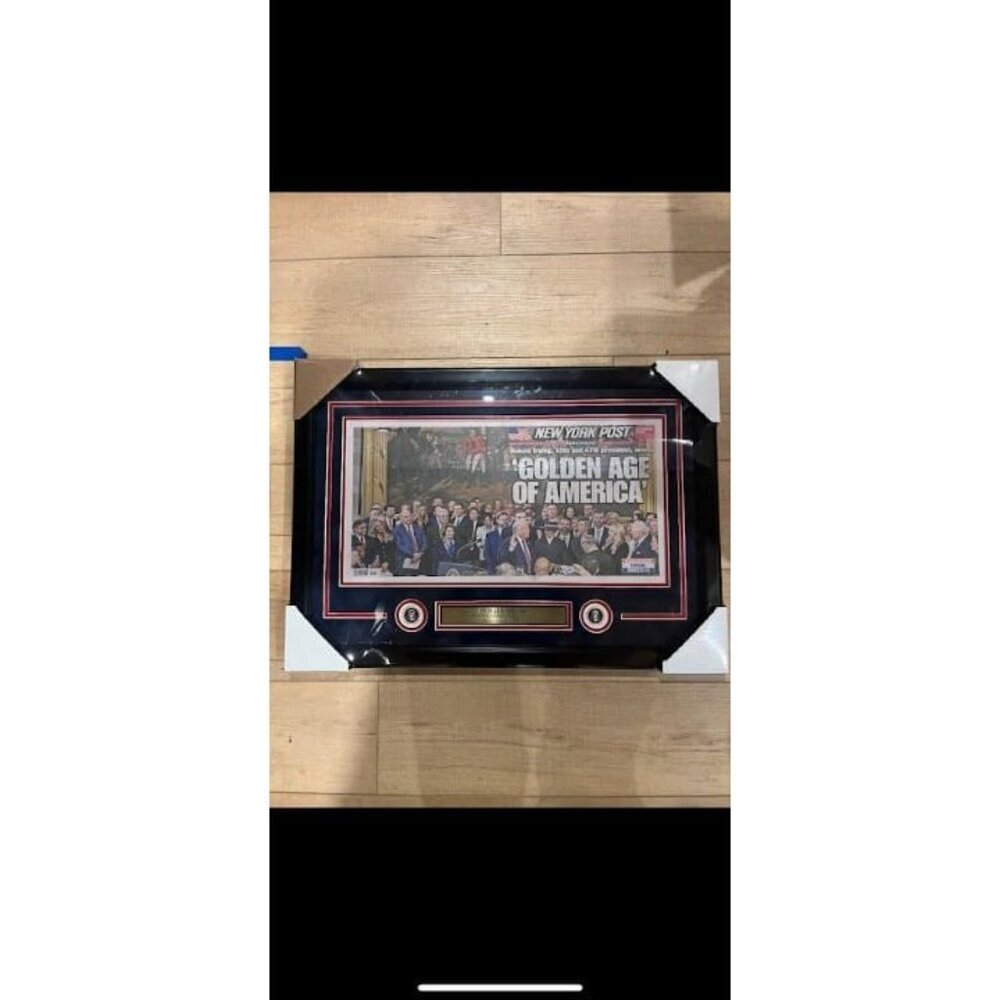 Donald Trump New York Post Inauguration Newspaper Frontpage Framed